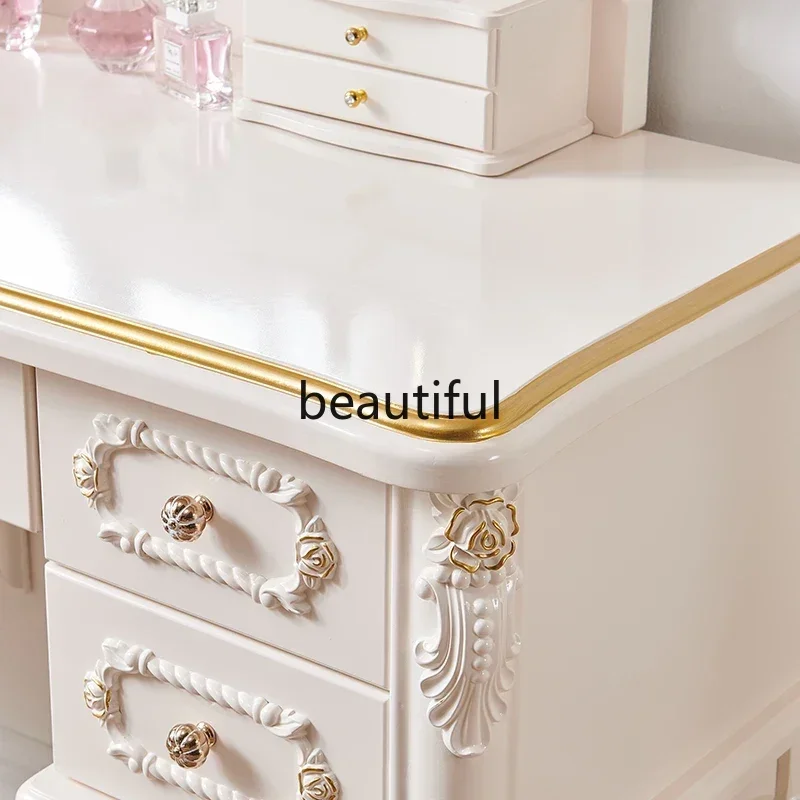 Kids Baby Wedding Dresser Table Men Beige Legs Make Up Storage Dressing Table White Drawers Penteadeiras De Maquiagem Funiture