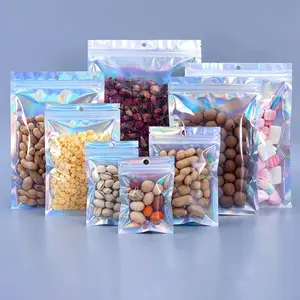 أكياس مايلر السميكة المقاومة للرائحة ، حقيبة تغليف بلاستيكية ملونة بالليزر ثلاثية الأبعاد ، تخزين مجوهرات بالتجزئة ، حقيبة قفل الرمز البريدي للهدايا ، 50 قطعة أعلى 12 مبيعات لتغليف الماريجوانا - رقم 4