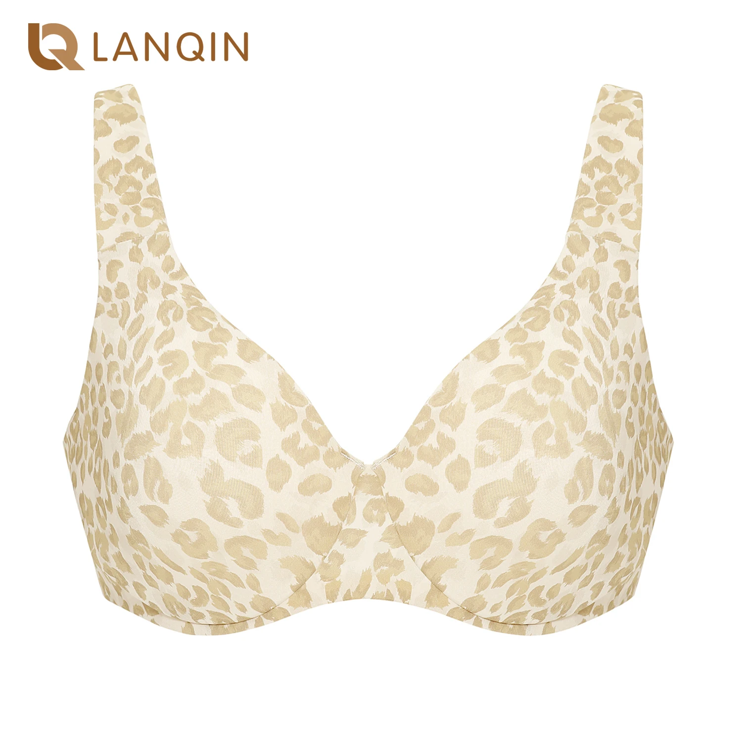 Women's Plus Size Minimizer Bra Seamless Full Coverage Floral Unlined Cup Underwire Wide Strap