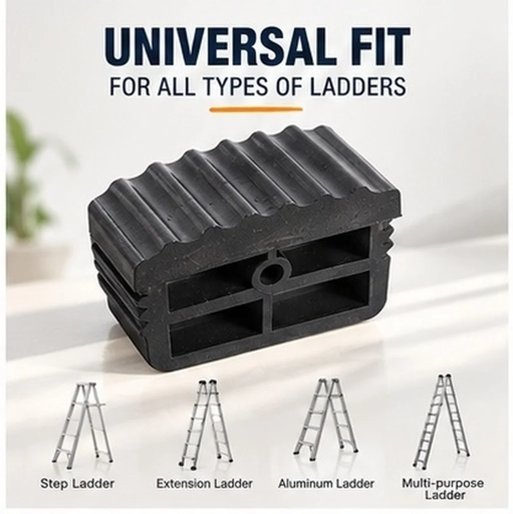 Rubber Ladder Feet Pads Nonslip Stabilizer Caps for Step Ladders Extension Ladders Dorm Loft Beds Floor Protection Ladder Foot