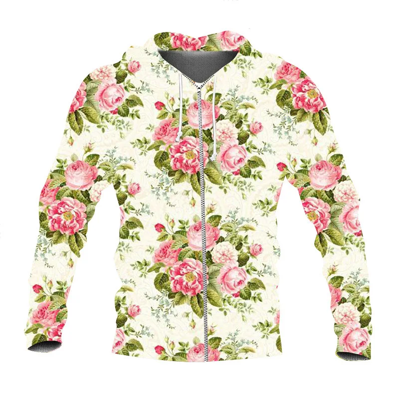 New 3D Printing Large Flower Painted Fashion Men Women Tracksuits Crewneck  Hoodies Plus Size S-7XL Harajuku Four Seasons Casual