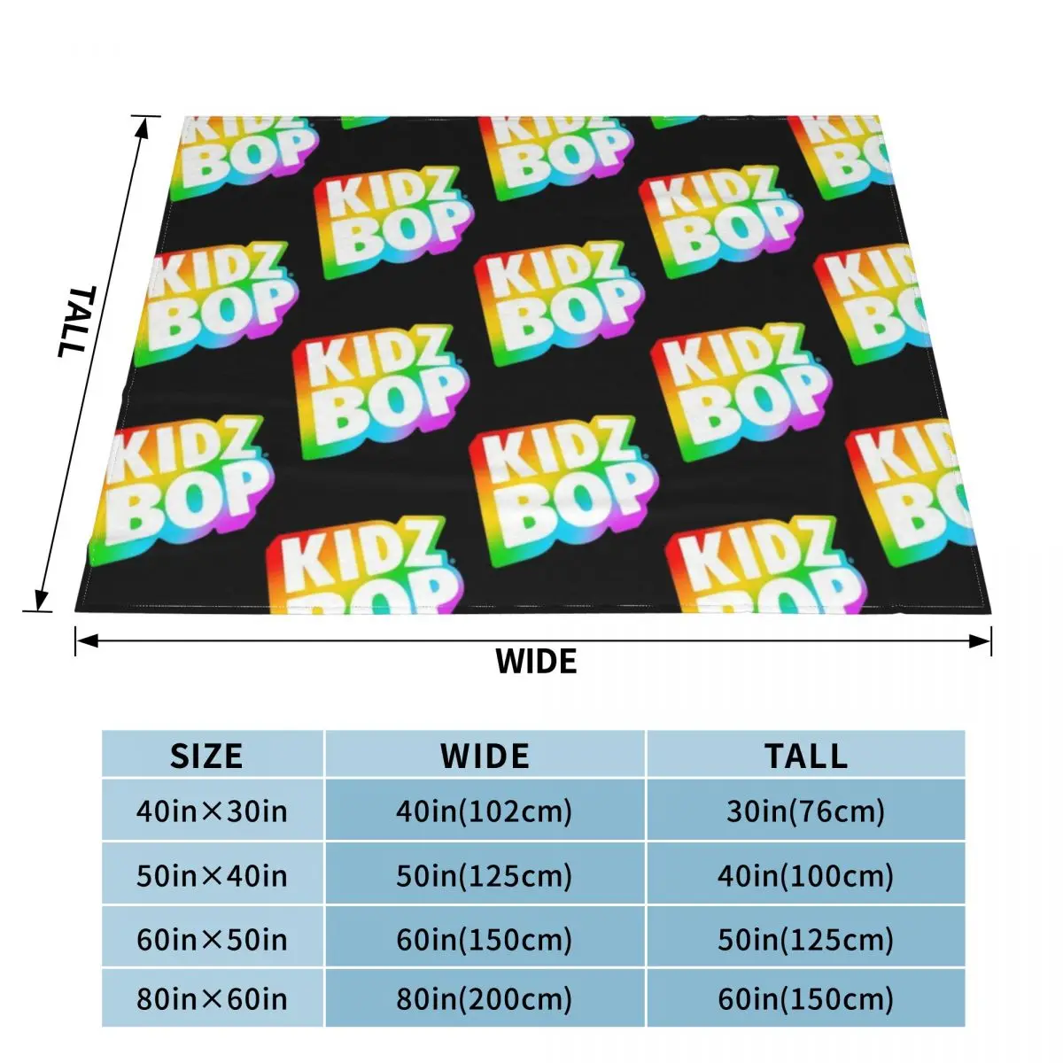 Kidz Bop Rainbow Logo Essential T-Shirt Throw Blanket Loose Blanket Bed Fashionable Blanket furry funny gift