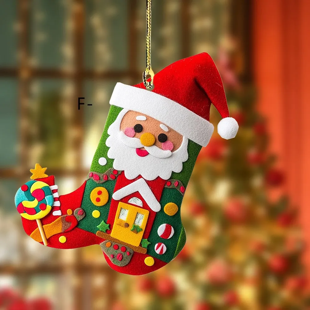 Acrylic Car Ornament Superior Craftsmanship Christmas Tree Hanging Decor Festive Car Ornament Enchanting For Door Handle Vehicle