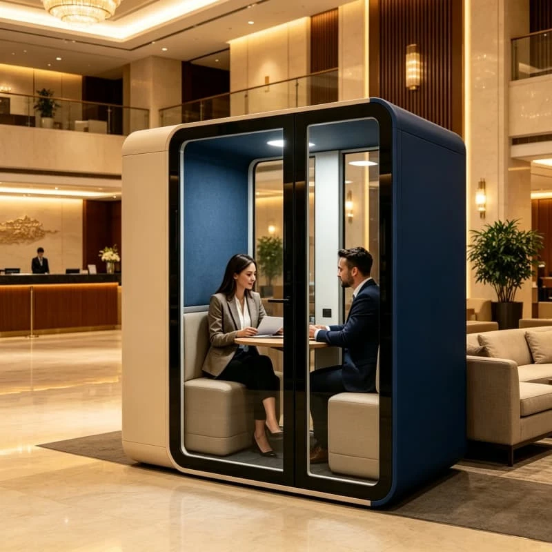 Acoustic Office Pod Soundproof Phone Booth Workstation For Quiet Conference Remote Meeting Private Calling Customized