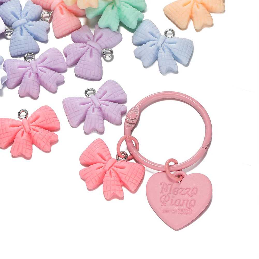 

5pcs/Lot Resin Charms Colored Bow Tie Shape Pendant DIY Keychain Accessories for Earrings Necklaces Bracelets Jewelry Making