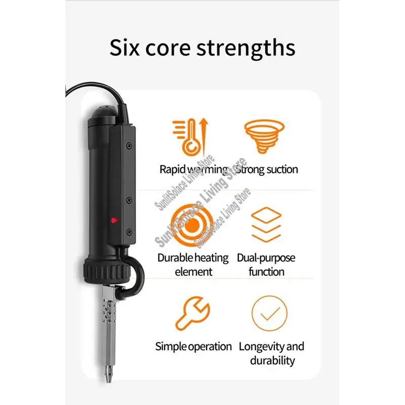 Electric Tin Sucker 30W AC220V Desoldering Suction Pump Soldering Remove Pump Electric Soldering Irons EU Plug-A45M