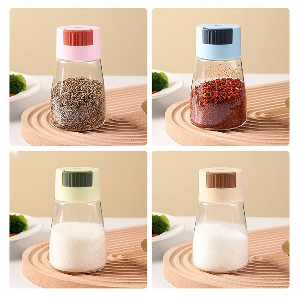 0.5g Quantitative Seasoning Container Dustproof Press Type Seasoning Jar Seasoner Storage Salt Dispenser for Home Kitchen