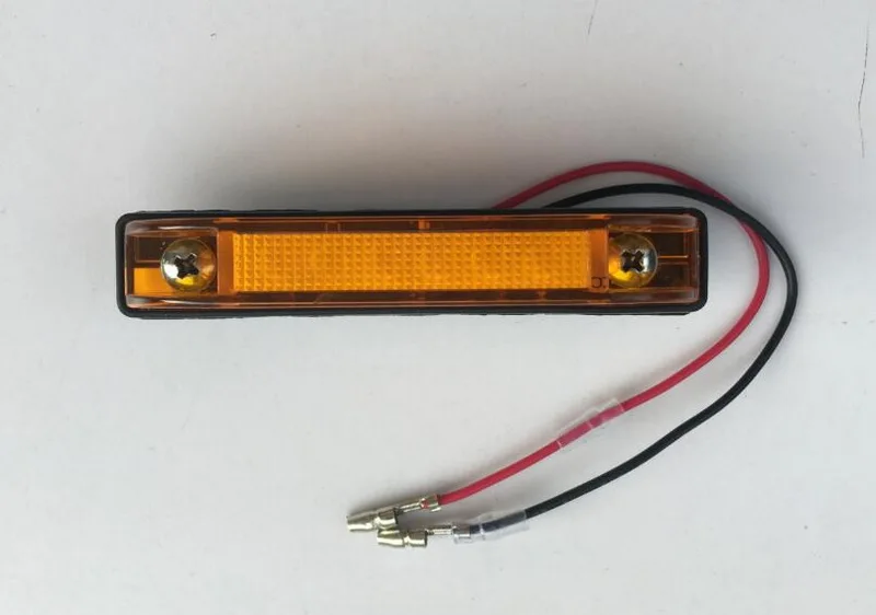 1PC 12V 6 LED Yellow Amber Side Marker Indicator Clearance Light for Truck Trailer Roof Truck Bed