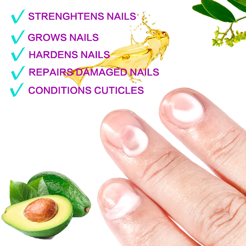 LOVCARRIE 60ML Hoof Cream Strong Nail Strengthener Hand Care Products for Brittle Thin Damaged Nails Repair Cuticle Softener