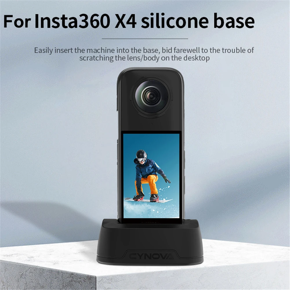 

For Insta360 X4 Camera Mount Desk Stand Mount Base Holder Silicone Vehicle Dock Support Action Camera Accessories