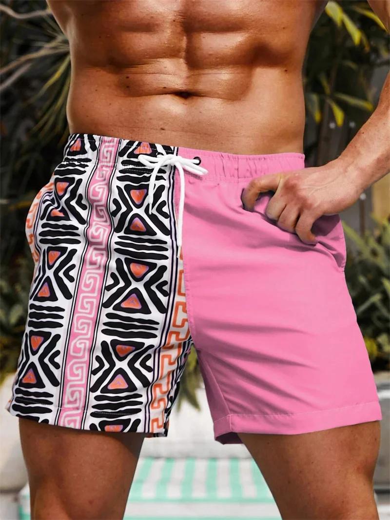 Pantalones cortos de playa para hombre, 3D Bañador con estampado, informales, hawaianos, holgados, de gran tamaño, secado rápido