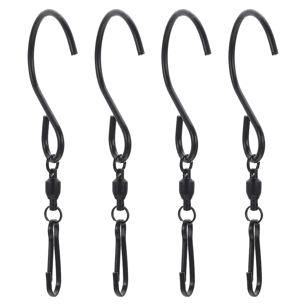 

4pcs Stainless Steel Swivel Hooks for Hanging Plants Bird Feeders Wind Chimes Reusable Garden Decor Strong Material Rotating