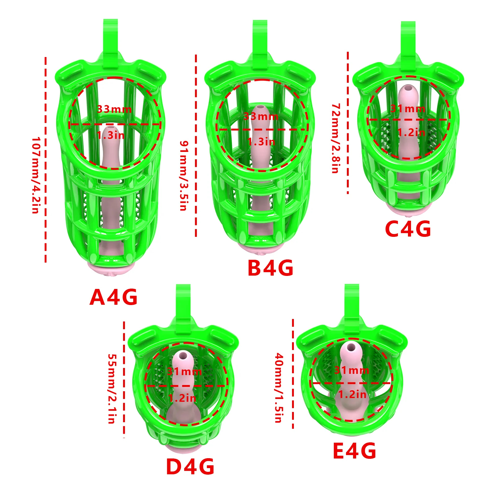 Cobra Chastity Cage 5 Size Ring Anti Cheating With Urethral Catheter BDSM Bondage Cock Cage Abstinence Penis Lock Gay Sex Toys18