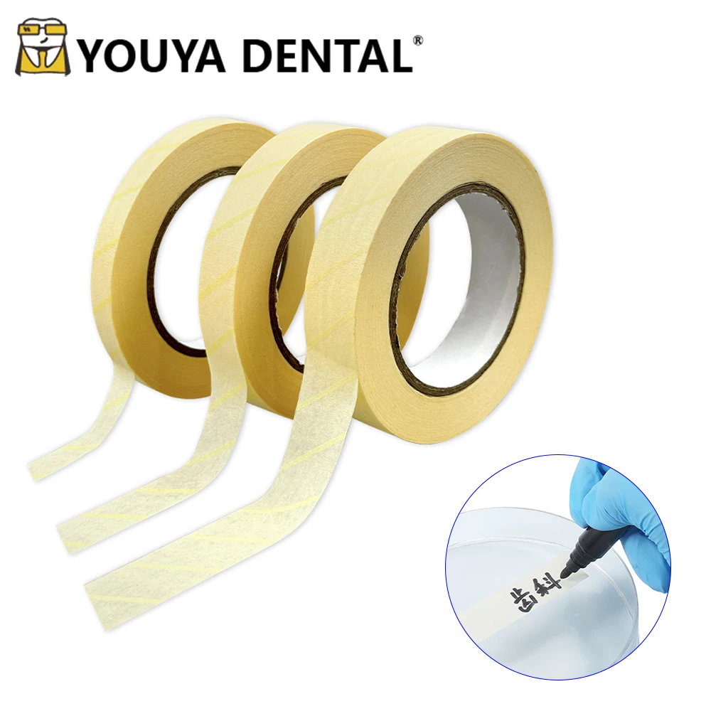 50m/Roll Dental Sterilization Indicator Tape Medical Autoclave Sterilizer Material Dentistry Cleaning Oral Care Tool 12.5/19/25m