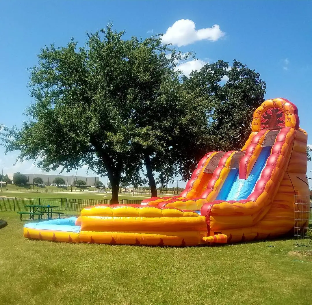 Large Outdoor Inflatable Play Water Slide Cool off the heat with this large red water slide