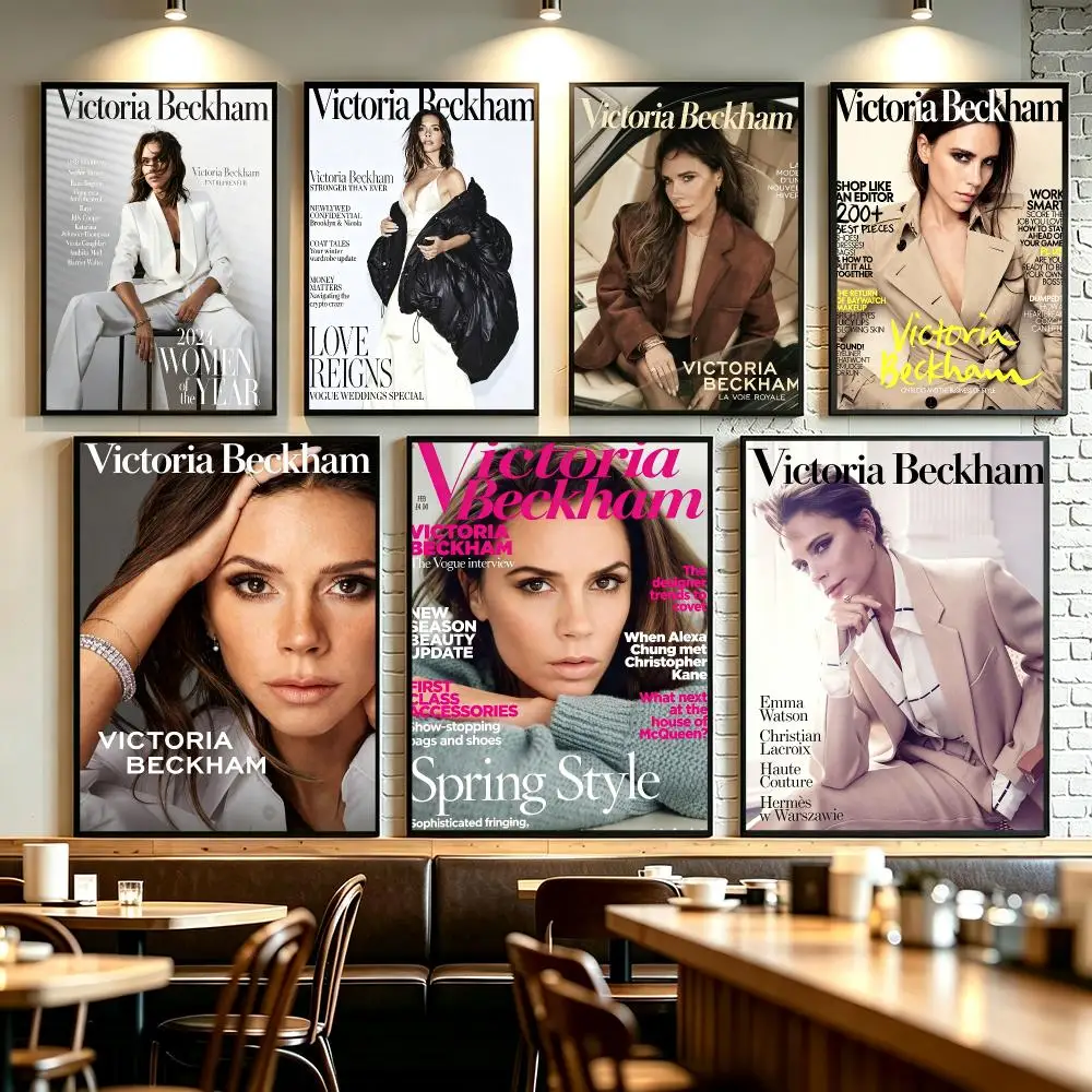person Victoria Beckham Poster Poster HD Printing self‑stick Modern upscale Style Wall Art Home Decor For Office Bedroom Gift