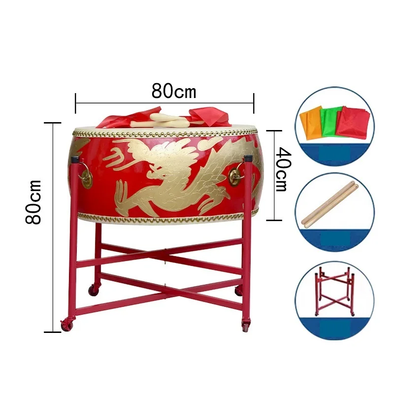 cowhide wooden drum for dance to create rhythm - Chinese dragon drum