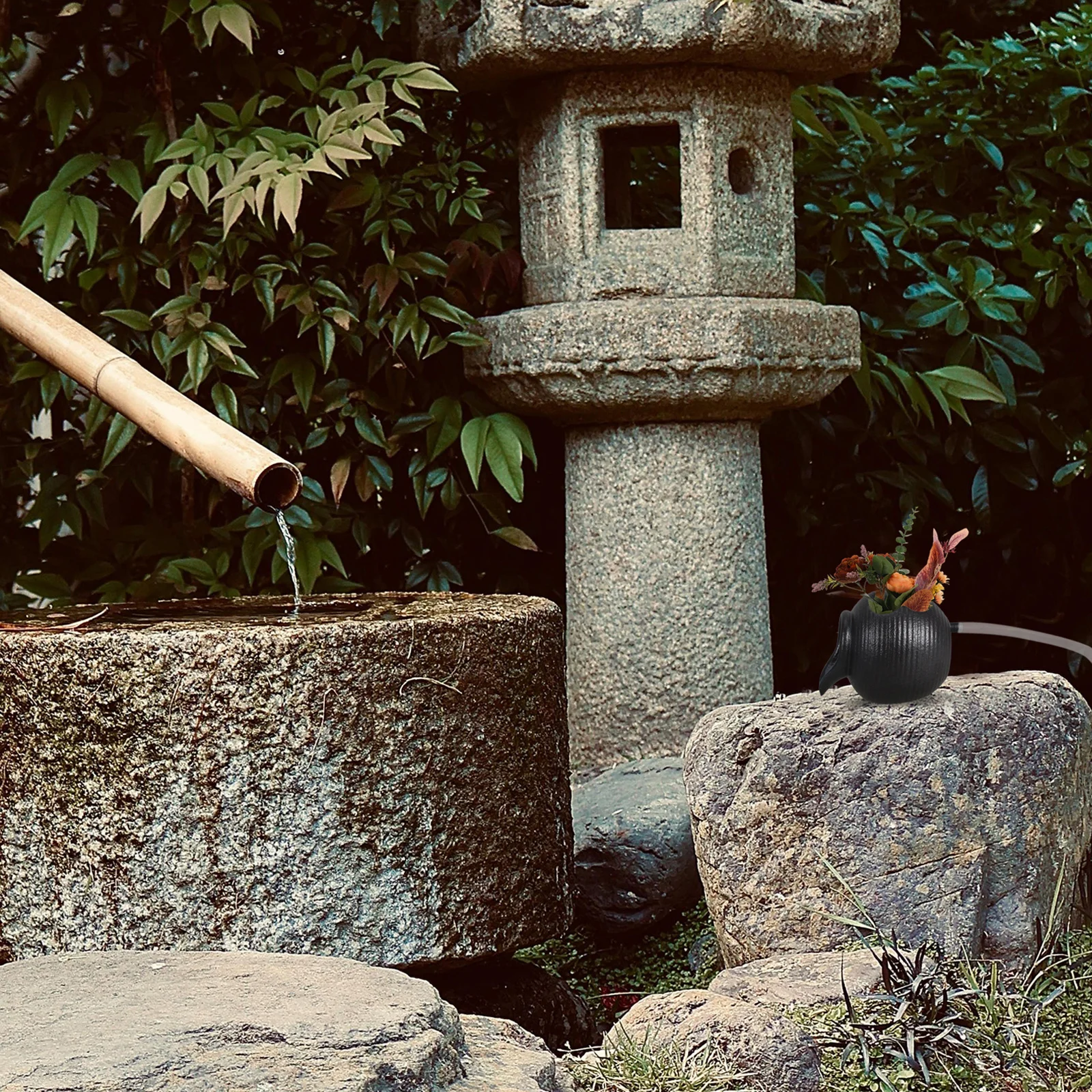 جرة شلال للاستخدام الداخلي والخارجي، جرة نافورة متداولة مع سطح منضدية لزراعة المائية ذات حرفية جمالية