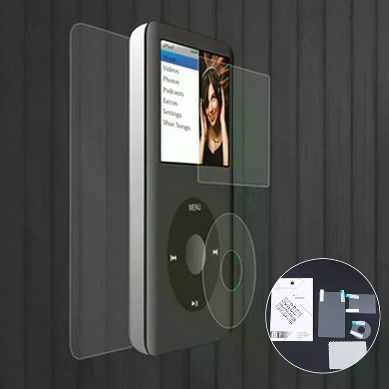 1/2/3Sets Clear Protector Film For IPod Classic 6th 7th 80GB 120GB 160GB Protective Film(Screen + Turntable + Back Cover Film)
