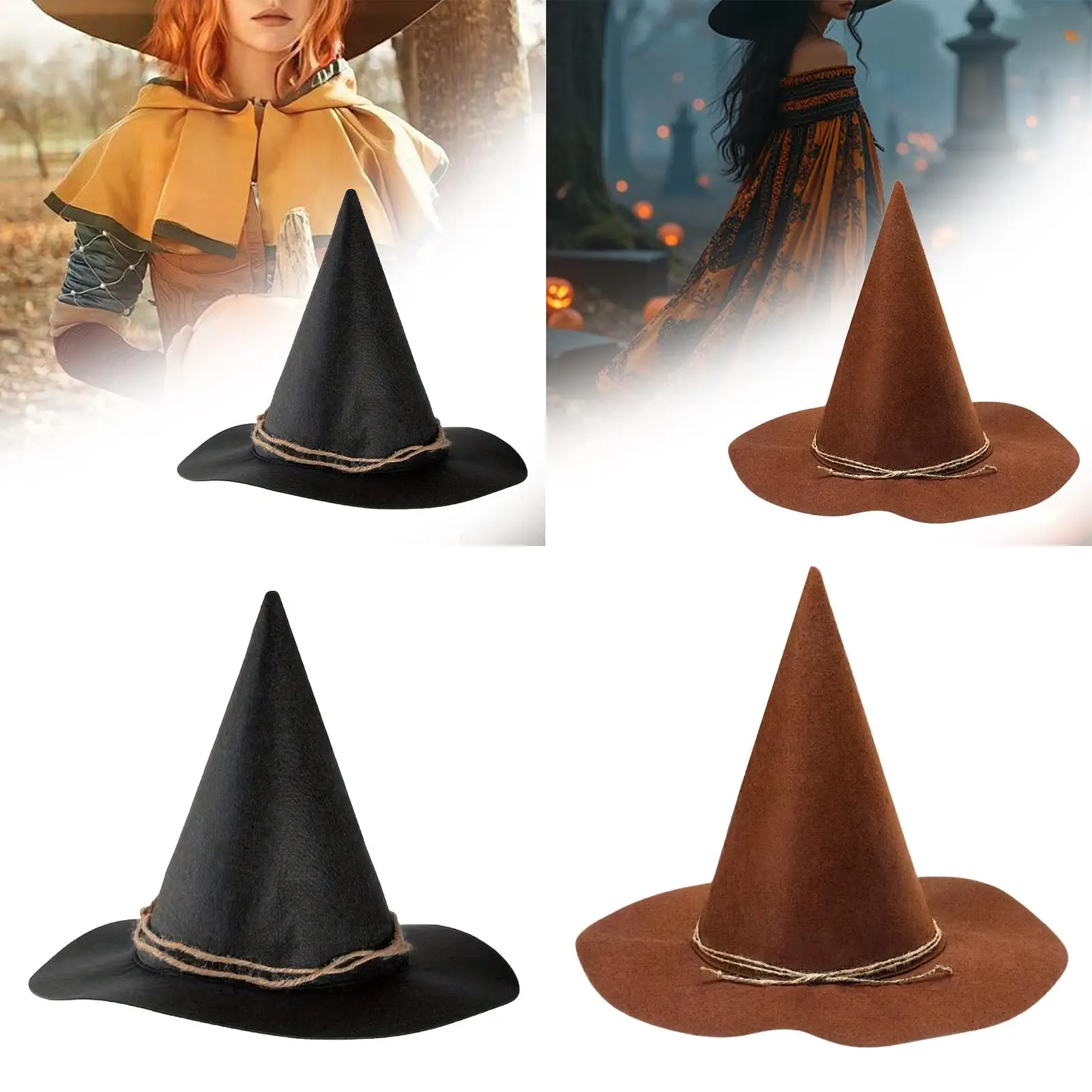 Halloween heksenhoed kostuumaccessoire voor rollenspel op festivalthema