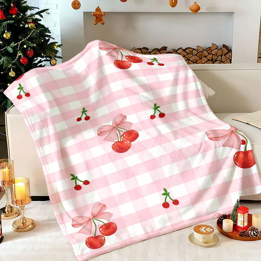 Christmas Snowflake Plaid Flannel Blanket Soft Fuzzy Plush Cozy Warm Throw for Sofa Bed Couch Home Decor Gifts