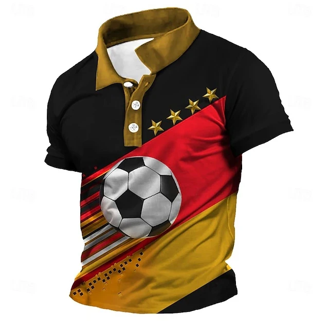 3D-Druck Fußball Deutschland Polos hirt Sportswear Kurzarm Turndown Deutschland Trikot Shirts Tops Playeras Para Hombres