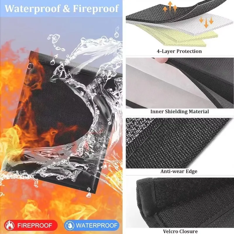 Waterproof, fireproof, Faraday cage bag, anti-theft, anti tracking protection, laptop, tablet, mobile phone, car key