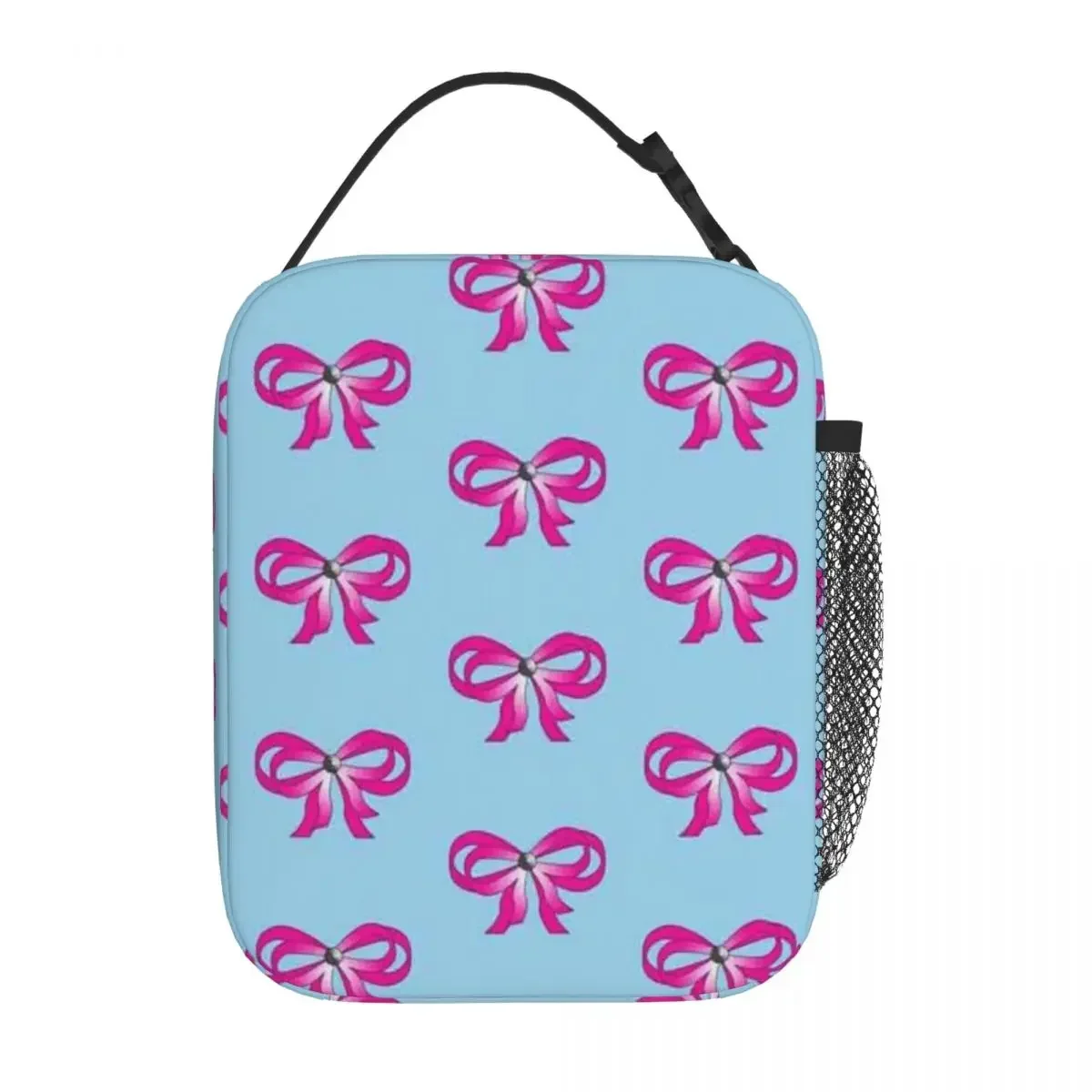 Bestselling Birthday Ribbon In Pink Gift Birth Floral Lunch Box Bag Festival Outing Compact Lunch Bag