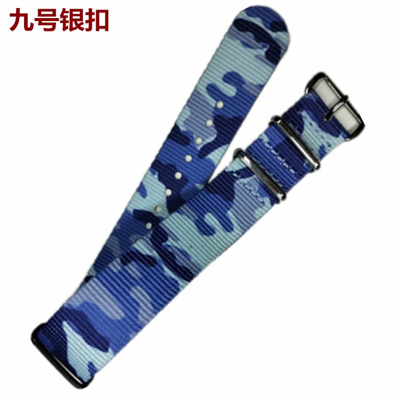 Camo Style Nylon Watch Strap 18.20.22.24MM