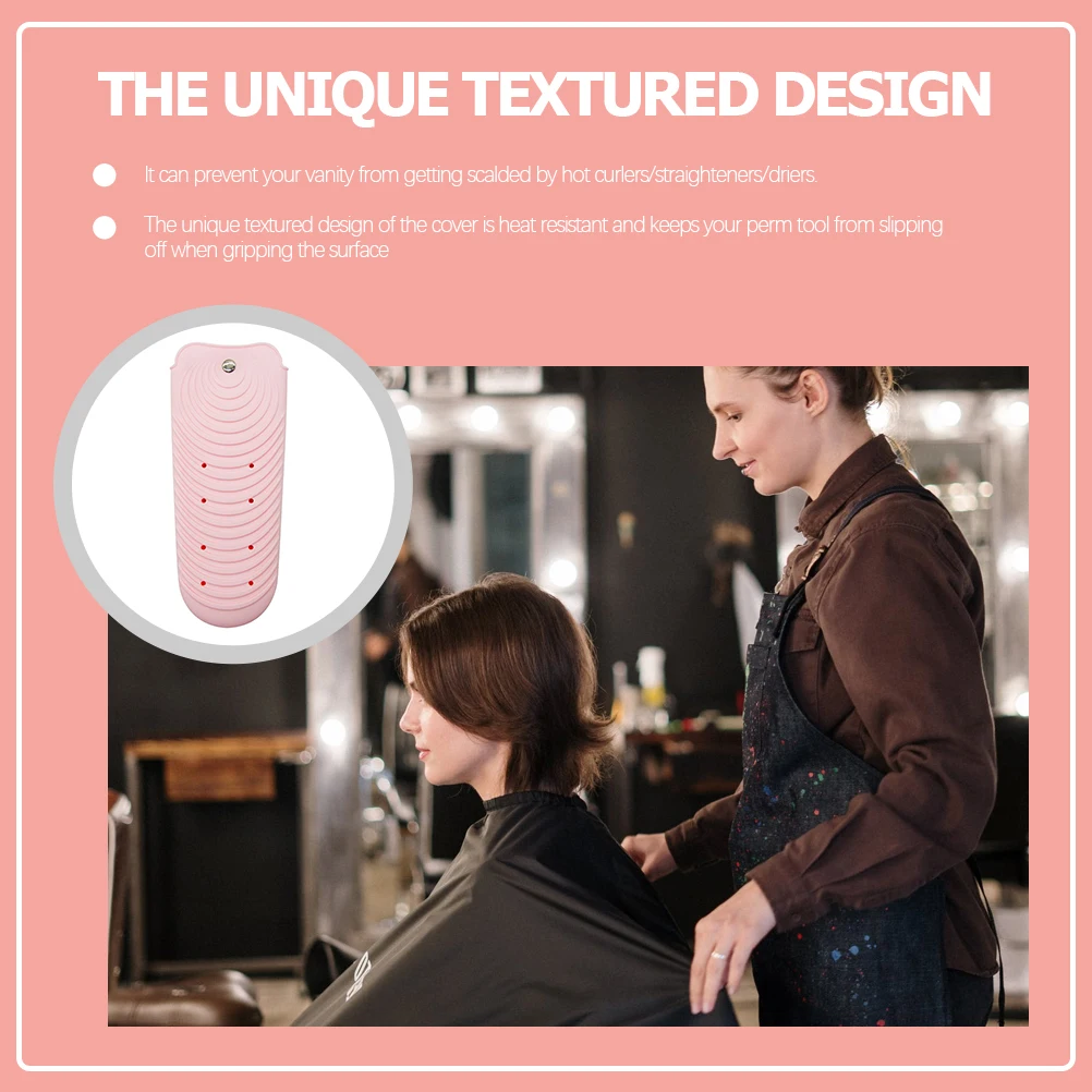 

Hair Straightener Silicone Pad Perm Tool Holder Curling Iron Bag Curler Pouch Silica Gel Cover Mat