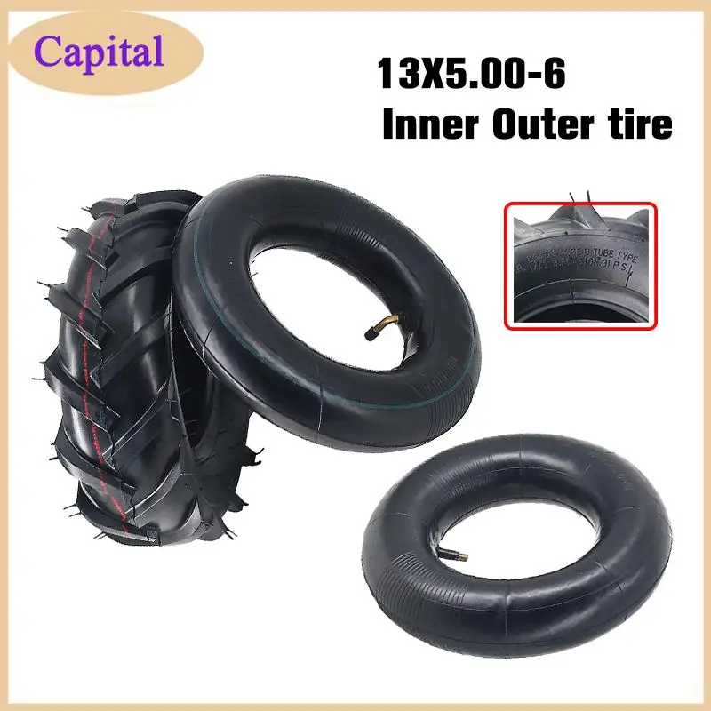 High quality inner tube 5.00-6 inflatable micro lawn mower tire 13x5.00-6 tire, convenient for more efficient lawn maintenance