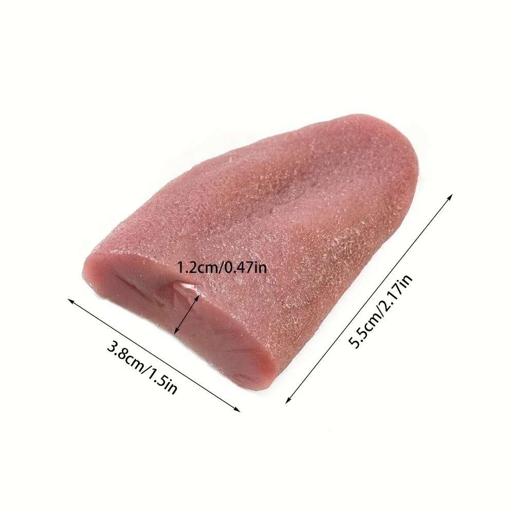 Funny Silicone Fake Tongue Prank Prop - Perfect for Halloween & Party Tricks, No Batteries Required image 4