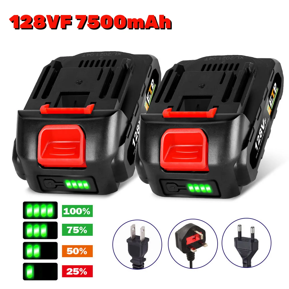 

128VF Rechargeable Battery for Makita Cordless Drill, 18V 7500mAh with LED Light, Fast Shipping, Replacement Battery