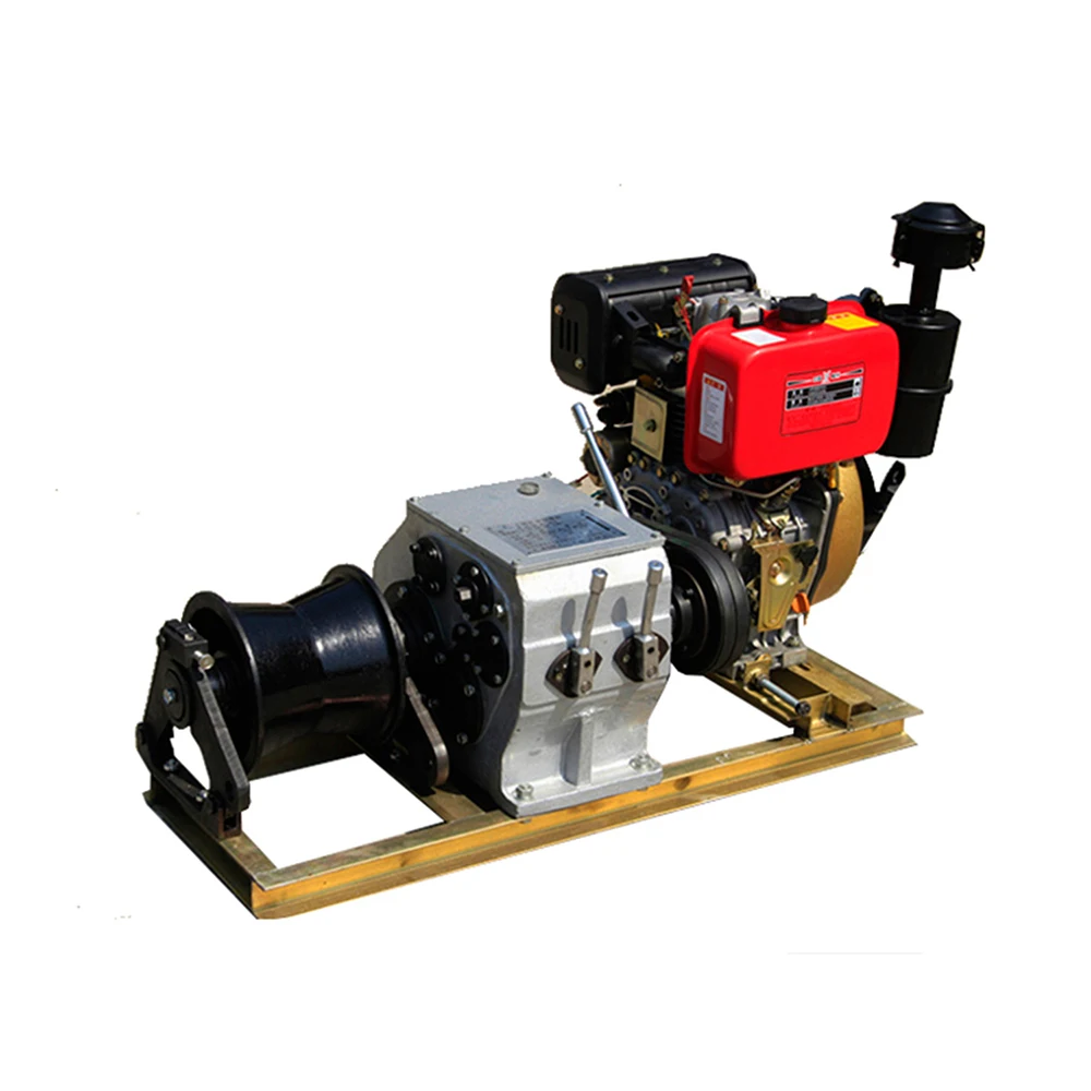 Diesel Engine Powered Winch Internal Combustion Winch With Wiring Accessories