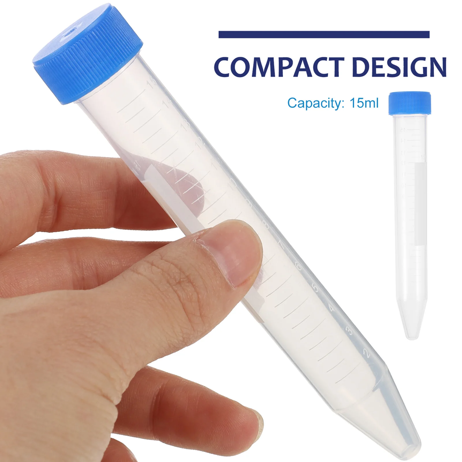 

50pcs Clear Scale Screw Cap Random Centrifugal Tube Vials Test Vials Tube Container