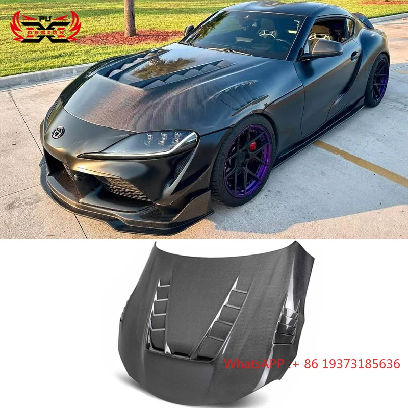 

For Toyota Gr Supra A90 A91 Mk5 TV Style Hood Carbon Fiber Car Accessories Carbon Bonnet Engine Cover
