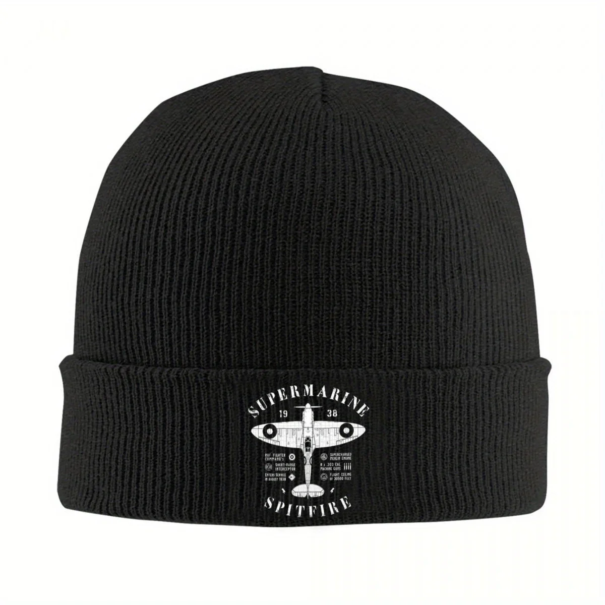 2026 Supermarine Spitfire Aircraft Airplane Hat Autumn Winter Beanies New Fighter Pilot Cap Men Women Bonnet