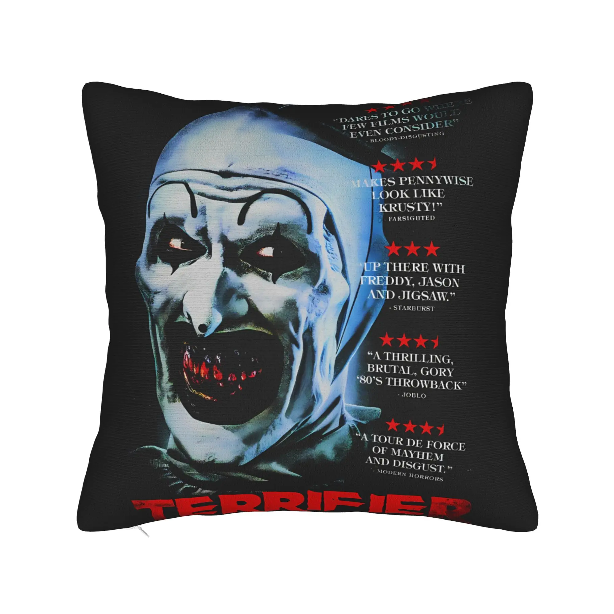 Terrifier Movie Pillow Case  Print Pillow Cover Fashion Cushion Cover For Office Car Home Decor