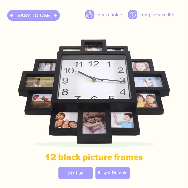 Photo Frame Wall Clock New Diy Modern Desigh Art Picture Clock Living Room Home Decor Horloge-ABPP
