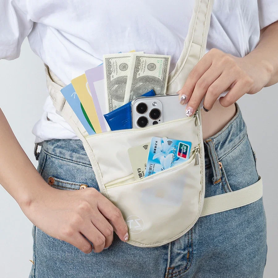 1PCS Anti-theft Sports Waist Bag Waterproof Lightweight Run Waist Pouch Big Capacity Adjustable Strap Invisible Belt Bag Travel