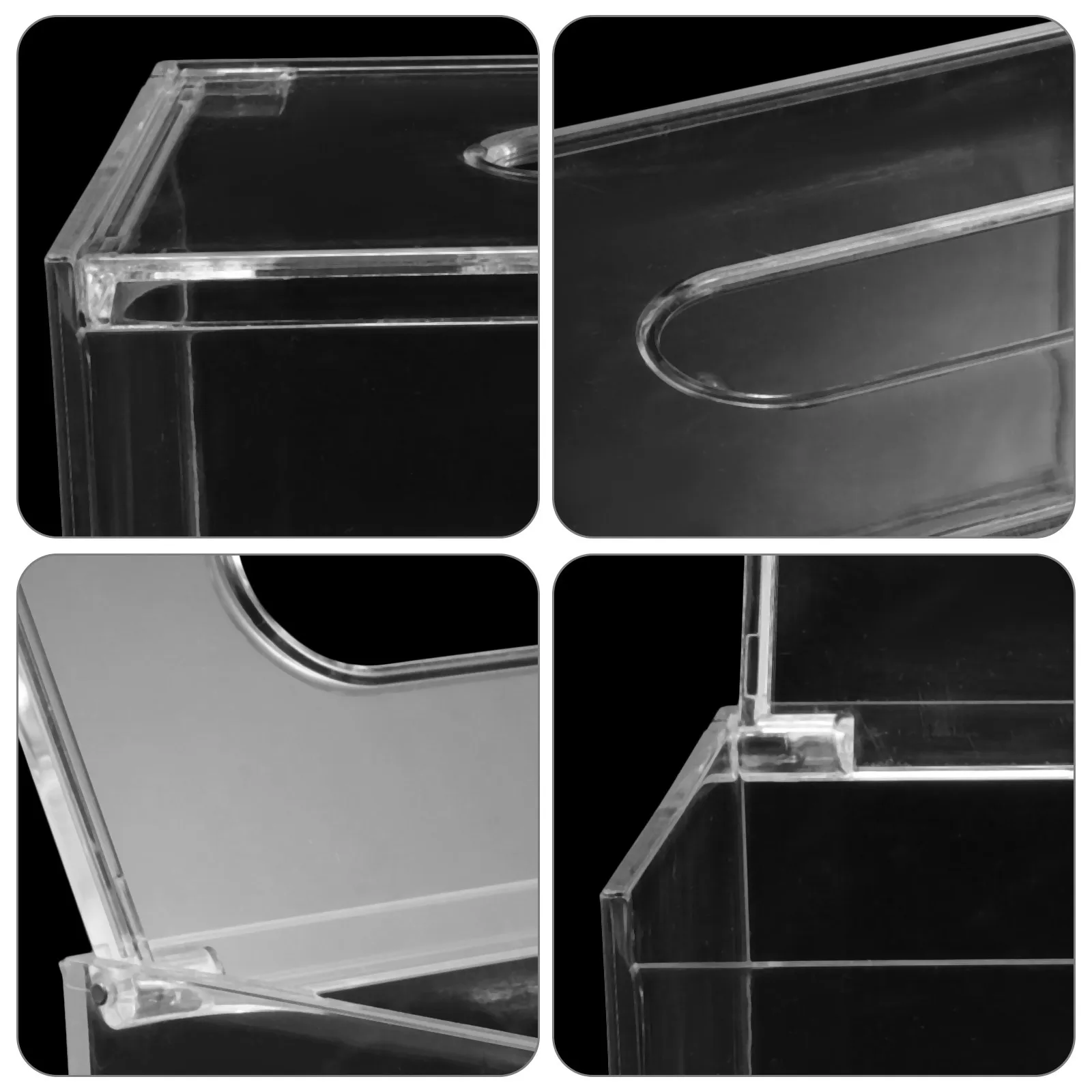 

Rectangular Clear Acrylic Desktop Storage Tissue Box Decoration Case For Home Office Hotel Car Decor Tissue Holder