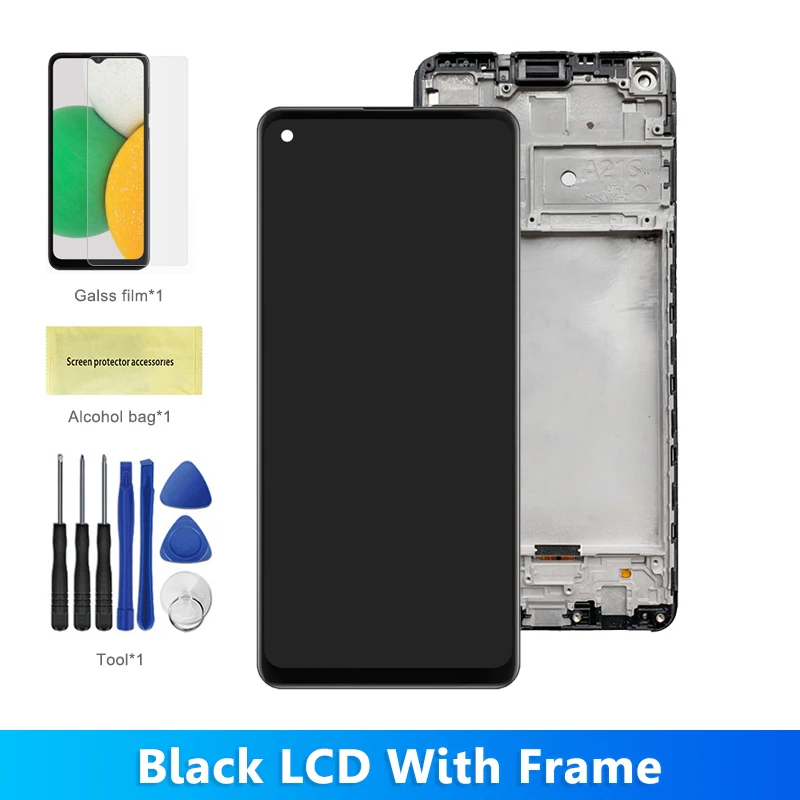 6,5" A21S Display für Samsung Galaxy A21S A217 A217F/DS LCD Display Touchscreen Digitizer mit Rahmen Ersatz