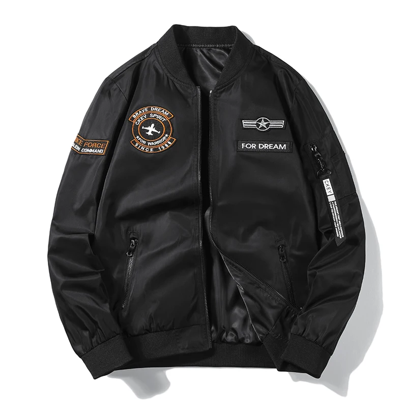 Coat Men\'s Air Force Pilot Jacket Autumn Winter Baseball Suit Trendy Brand Double Sided Thickened Large