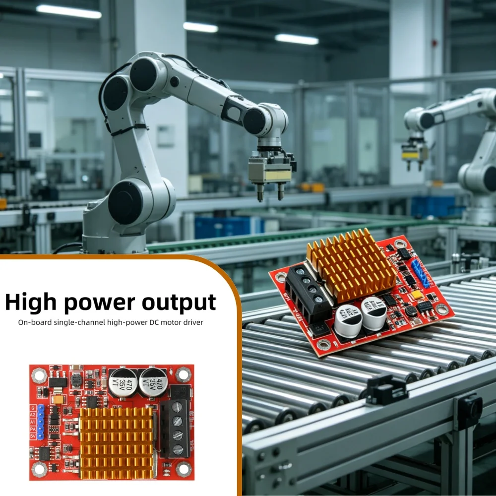 30A High Power H-Bridge DC Motor Driver Board 12-30V 900W 5V 200mA Output Support 3.3V 5V MCU Forward Reverse Brake Control