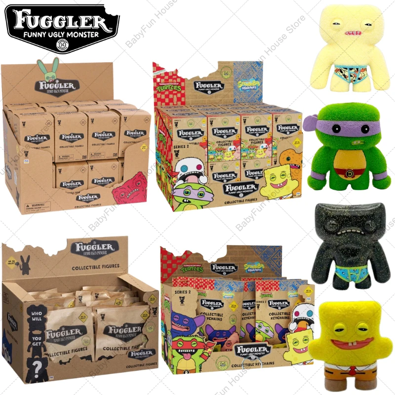الأصلي Fuggler مضحك القبيح الأسنان وحوش الشكل اللعب سلاسل المفاتيح Kawaii Fugglers الكرتون البلاستيكية تمثال حلقات المفاتيح نموذج الدمى هدية