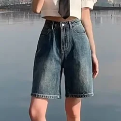 Pantalones vaqueros de cintura alta para mujer, pantalón de pierna recta, Harajuku Ins, perezoso y minimalista, primavera y otoño, tendencia, nuevo