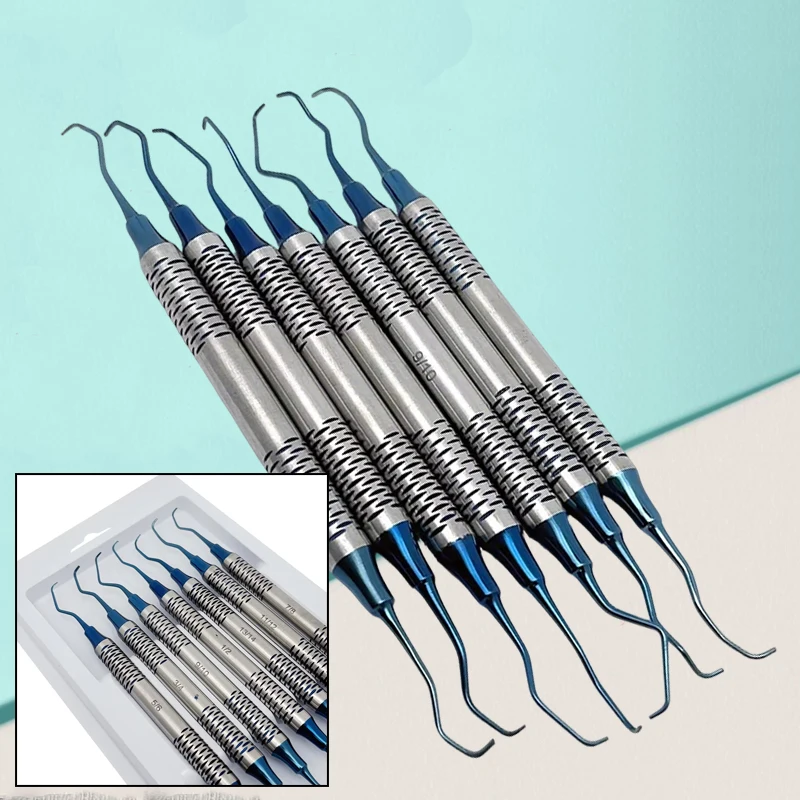 

Набор из 7 стоматологических кюреток Gracey для профессиональной чистки зубов и пародонтологических операций