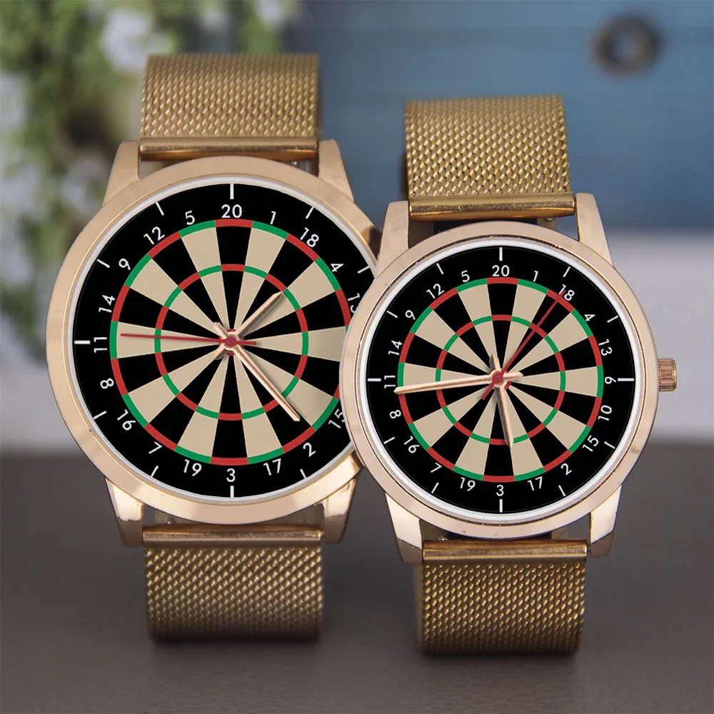 Dart board Design Dart Sports Unisex Men Watch for Children Electronic Watches for Man Personality Wrist Watches Silver Black