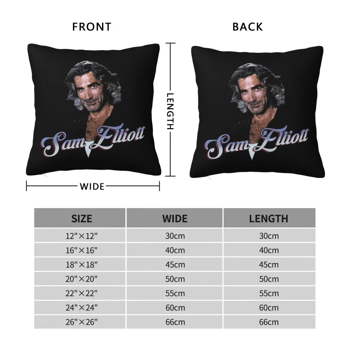 Sam Elliott The Boys Square Pillowcase Polyester Linen Velvet Pattern Zip Decorative Throw Pillow Case Car Cushion Cover