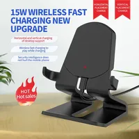 Wireless Charger Stand Desktop Mobile Phone Holder 15W Fast Charging Dock Station For iPhone 15 14 13 12 XR Pro Samsung Xiaomi
